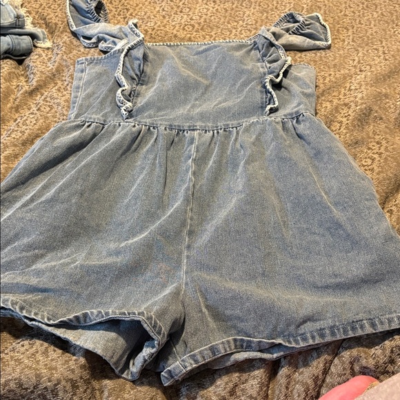 Gilli Light Blue Women’s Ruffle Romper - Picture 4 of 5